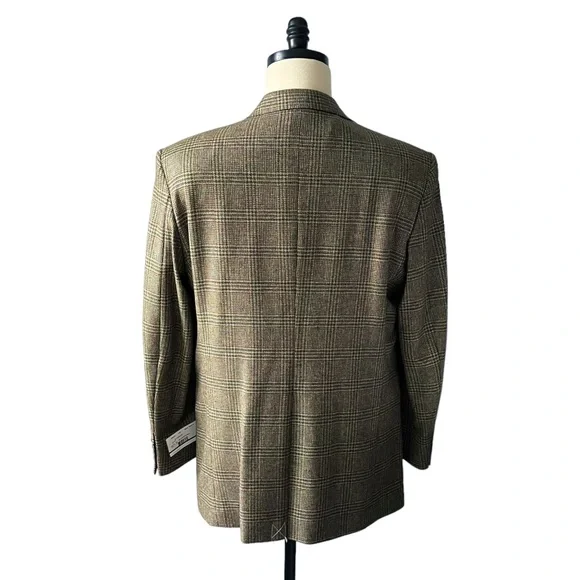 Sewell Tan Glen Check Worsted Wool Blazer41 R NWT